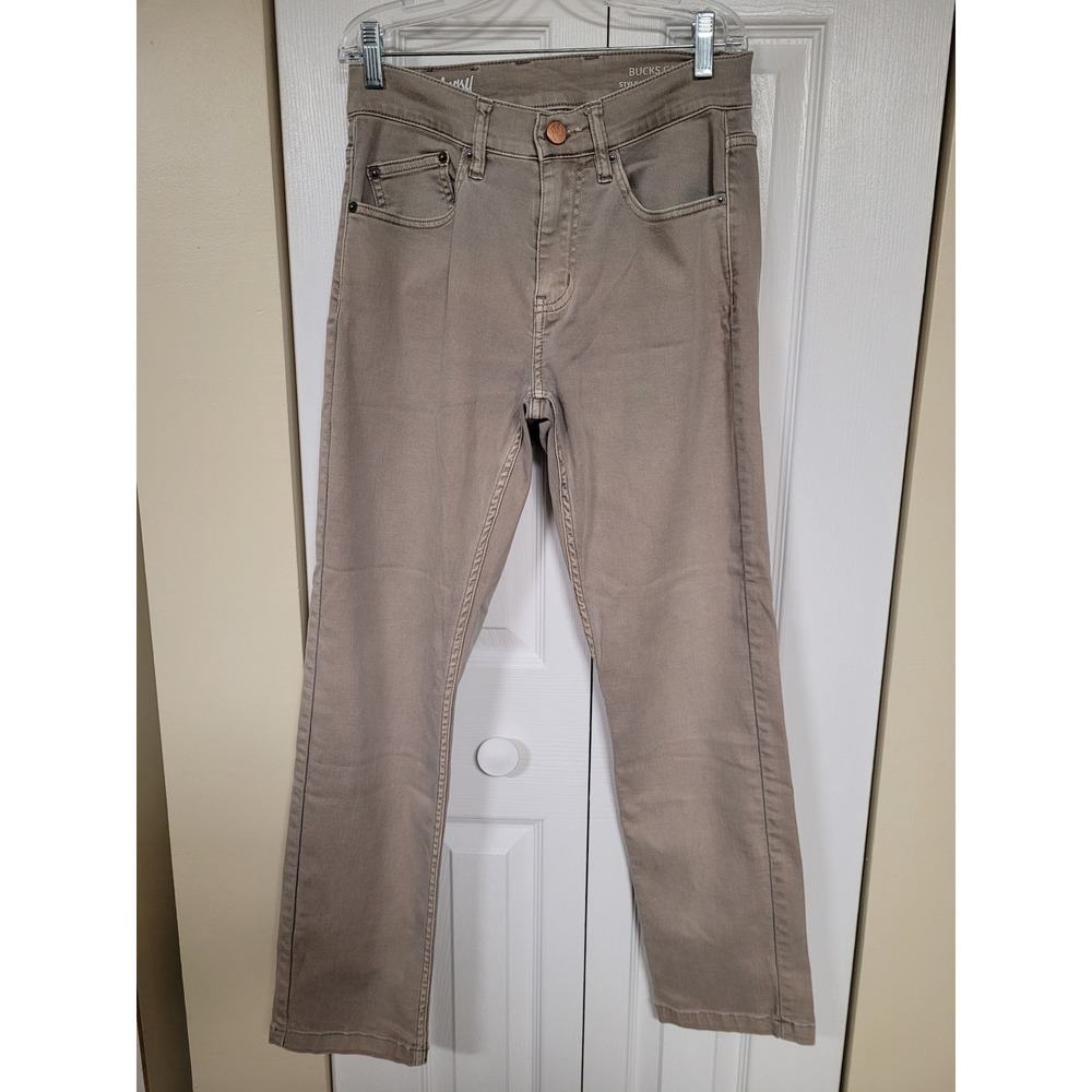Mugsy Bucks Casual Mens 
Jeans 28x30 Tan Khaki Excellent Vintage Straight Leg